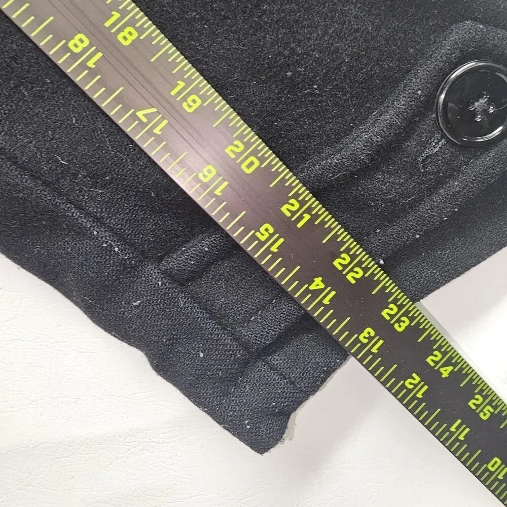 GAP Black Wool Blend Coat Men’s Size L Warm Lined Winter Jacket Classic Style